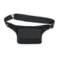 Bauchtasche aus Stoff Schwarz mit Blumenmuster