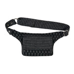 Bauchtasche aus Stoff Schwarz mit Blumenmuster