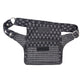 Bauchtasche aus Stoff Schwarz mit kleinem Blumenmuster