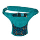 Farbenfrohe türkise Gürteltasche im Ethno-Stil – stylische Festival-Bauchtasche mit Handyfach. Nijens Shop.