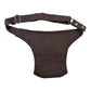 Schokobraune Herren Bauchtasche aus Baumwolle mit verstellbarem Hüftgurt – praktische Sidebag Madrid von Nijens. Rückseite.