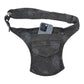Bauchtasche "Madrid" Baumwoll-Canvas Schwarz Floral (57)