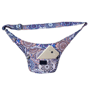 Wasserabweisende Hüfttasche Dublin lavendelfarben im Mandala-Muster, Bauchtasche mit Handyfach.