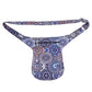 Rückseite der Hüfttasche wasserdicht mit farbigem Mandala-Muster in Lavendel. Nijens Shop.