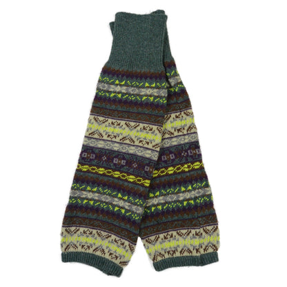 Beinstulpen Rosenheim im bunten Jacquard-Muster aus Acryl und Wolle