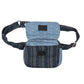 Stoff Bauchtasche mit Muster Blau-Türkis