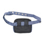 Rückseite der Nijens Beuteltasche Derby in Blau mit Gürtelschlaufen und verstellbarem Tragegurt