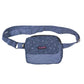 Nijens Beuteltasche Derby 223A aus Baumwolle in Blau mit Muster, kompakte Gürteltasche mit Reißverschlussfach