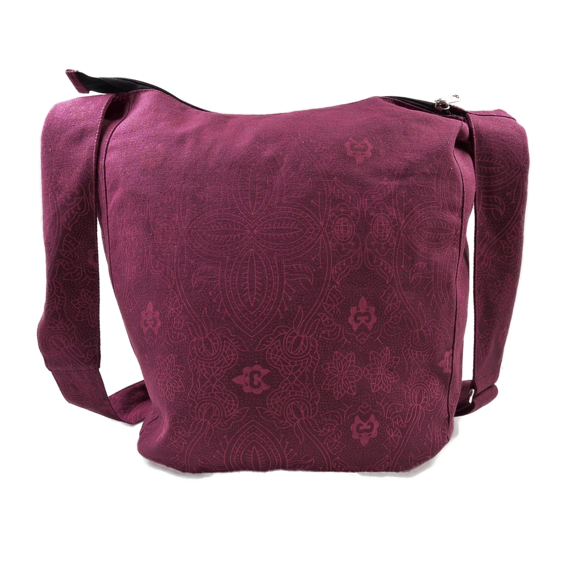 Schultertasche, Strandtasche, Stoff, in Magenta (3. Bild)