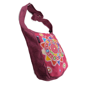 Schultertasche, Strandtasche, Stoff, Paisley in Magenta (2. Bild)