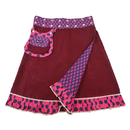 Summer skirt wrap skirt Nijens Rocksana Long with floral pattern-28