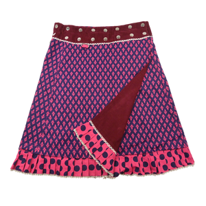 Summer skirt wrap skirt Nijens Rocksana Long with floral pattern-28