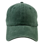 Leichte Sommer-Cap aus 100 % Baumwolle in Tannengrün, Vorderansicht mit klassischem Schirm.