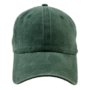 Leichte Sommer-Cap aus 100 % Baumwolle in Tannengrün, Vorderansicht mit klassischem Schirm.