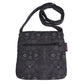 Kleine Tasche mit dem verstellbarem Riemen, Stoff-Baumwolle schwarze Farbe 4