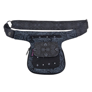 Wendbare Bauchtasche Baumwollstoff Schwarz - Chiang mai 24 Nijens
