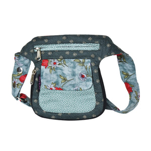Wendbare Bauchtasche Stoff in Grünblau - Nijens Shop
