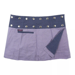 Sommerrock Nijens Minirock Zweiseitig Rock Lila mit rosa Punkten