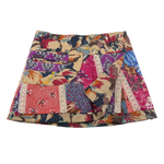 Sommerrock aus Baumwolle in Bunt im Mustermix. Umfang ist verstellbar mit doppelter Druckknopfleiste mit Seitentasche.