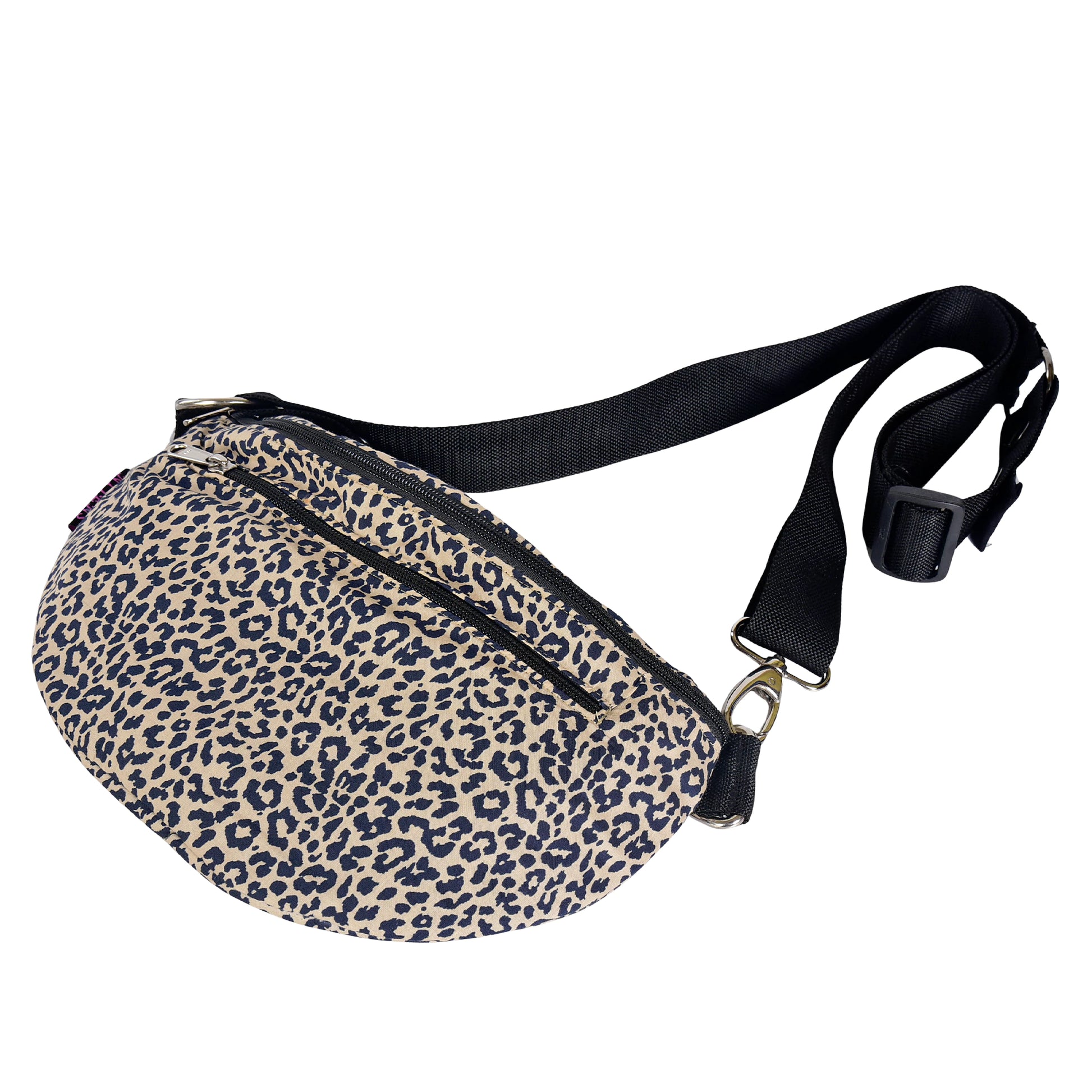Bauchtasche im Leopardenmuster mit langem verstellbarem Gurt