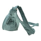 Crossbodybag „Rishikesh“ aus Cord Salbei von Nijens in Seitenansicht, mit verstellbarem Schultergurt