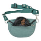 Salbeigrüne Cord Crossbody Bag mit auswaschbarem Leckerli-Fach und Hundeleckerlis