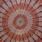 Indisches Mandala Stoff Tagesdecke Blau-Rot 2