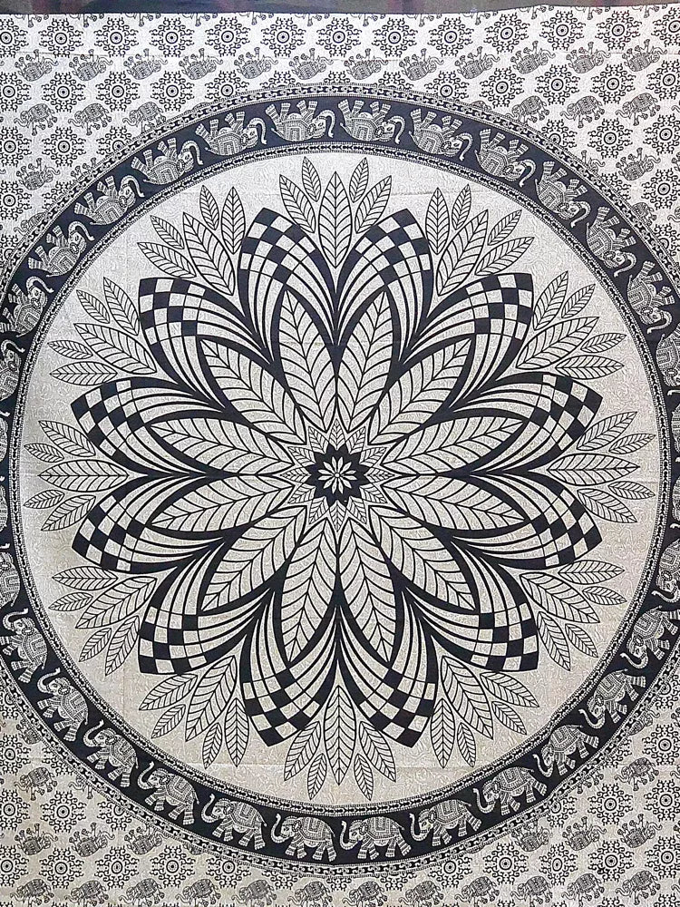 Indisches Mandala Hippie Bettlaken/Tagesdecke