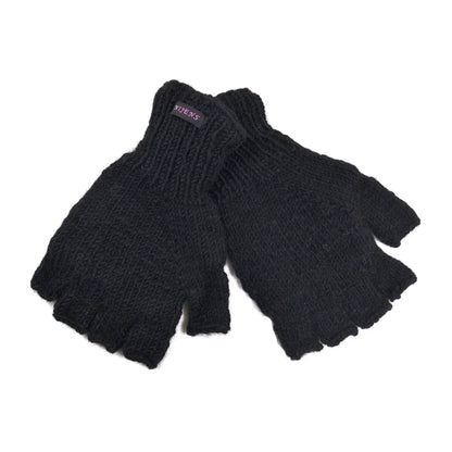 Fingerlose Handschuhe Halbfinger Handschuhe Unisex Schwarz - DHARAN  01