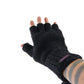 Fingerlose Handschuhe Halbfinger Handschuhe Unisex Schwarz - DHARAN  01