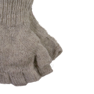 Fingerlose Handschuhe Halbfinger Handschuhe Unisex Naturweiß - DHARAN 40