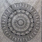 Stoff Laken Tagesdecke Mandala - Dekor Decke mit Elefanten Motive schwarz-weiß