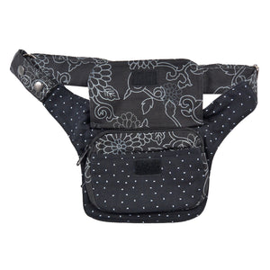 Bauchtasche Stoff Canvas Schwarz Dublin 607 Nijens