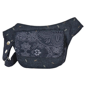 Nijens Bauchtasche aus Stoff in Nachtblau, Om-Muster