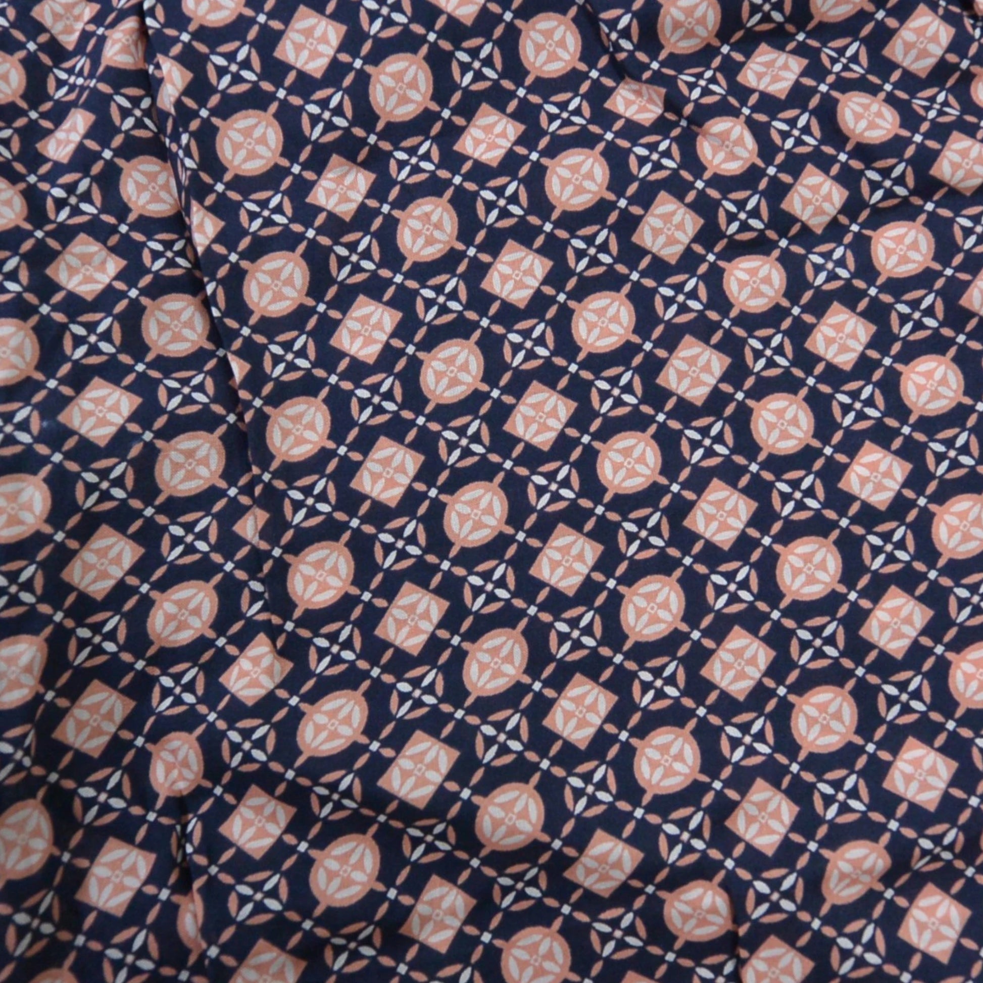 Frauen Hose aus Viskose mit Muster Rosa-Blau