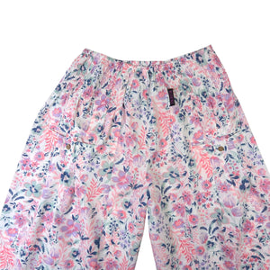 Nijens Damen Pumphose aus Viskose in Rosa mit floralem Ethno-Muster