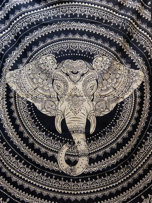 Stoff Indisches Hippie Laken, Wandbild - Ganesha