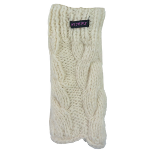 Pulswärmer Armstulpen aus Schurwolle Weiß - Nijens Shop 2