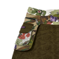 Sommerrock, Wickelrock aus besticktem Baumwollstoff, Khaki. An der Seite gibt es eine aufgesetzte Seitentasche.