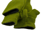 Handschuhe, Fäustlinge aus Schurwolle Grün mit Fleece gefüttert.