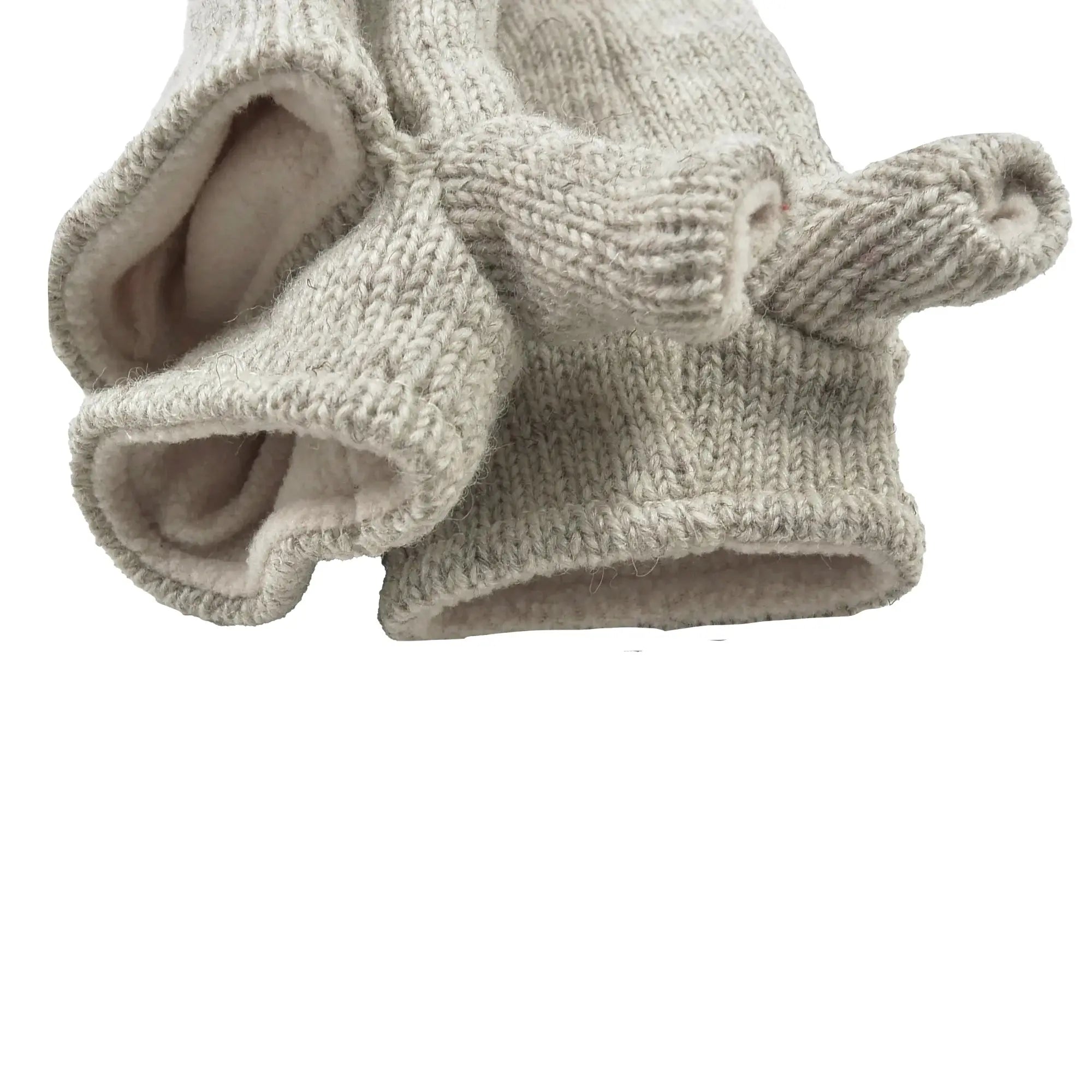 Nijens Fäustlinge Handschuhe aus Schurwolle Perlmutt