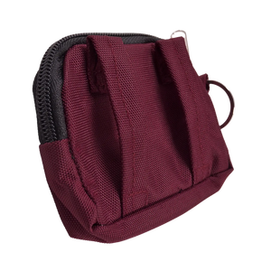 Beuteltasche mit Öse und Karabiner, Nylon Weinrot 2