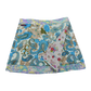 Wenderock aus Baumwolle mit Blumenmuster/Bunt. Umfang ist einstellbar mit Druckknöpfen am Rockbund. Muster und Farbenmix.