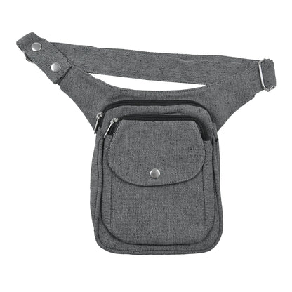 Gassi-Tasche, Stoff Grau, Gürteltasche