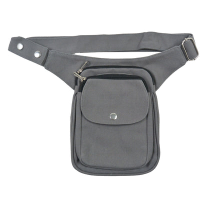 Gassi-Tasche Hüfttasche S-XXXL Canvas Grau