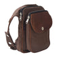 Gassi-Tasche Vintage Leder Cognac-Braun