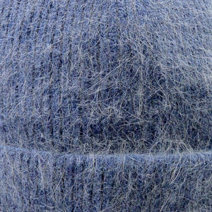 Long Beanie Mütze mit doppeltem Umschlag aus Wolle Eisblau Tucana-01