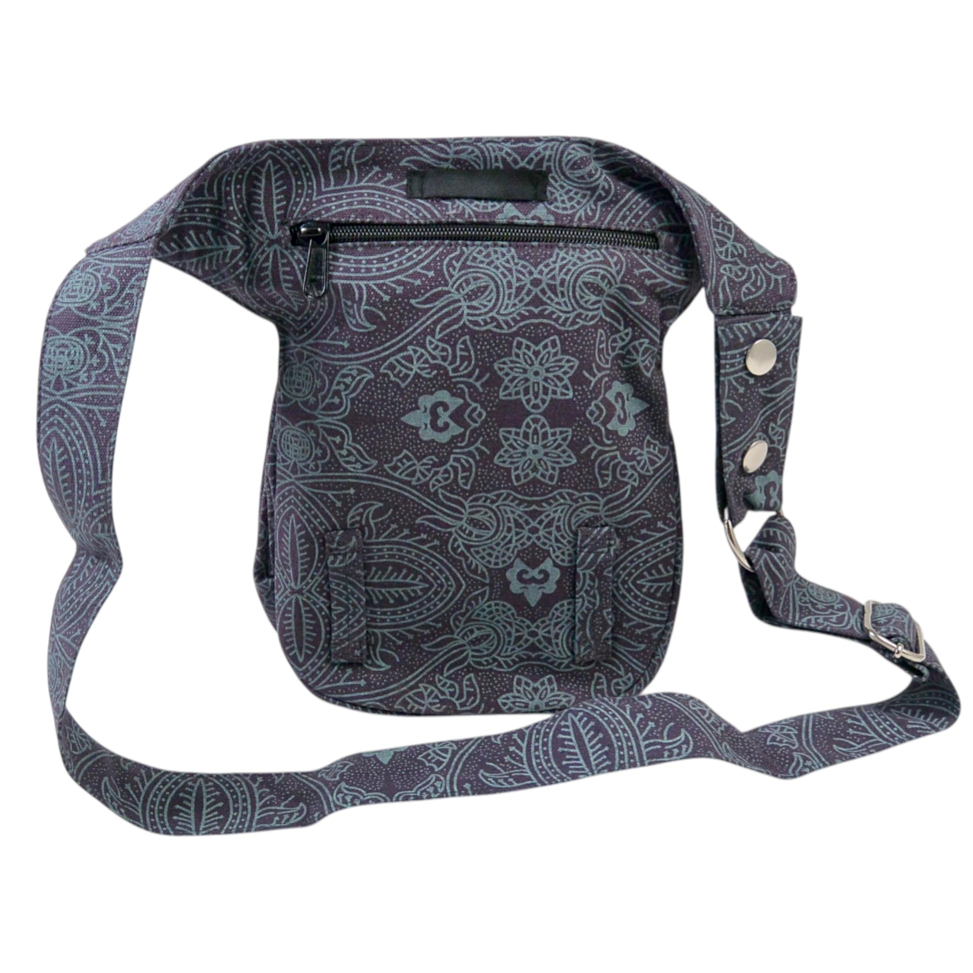 Rückseite der Nijens Bauchtasche Paris mit Reißverschlussfach und Gürtelschlaufen