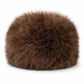 Nijens Siberia Kunstfell-Mütze in Braun, elegante Wintermütze aus Kunstfell, Vorderansicht