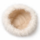 Nijens Kunstfell-Mütze in Weiß, weiche Kunstfell-Wintermützeю Ansicht von untenю